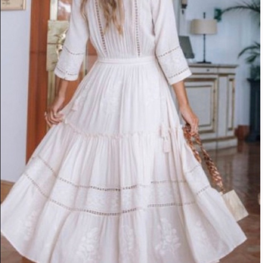 Spell White Lace Maxi Dress - Picture 2 of 8